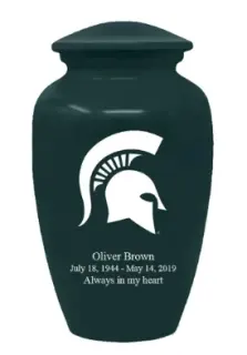 Michigan State Spartans Cremation Urn - Premium Hand-Painted Adult Memorial