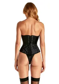 Leg avenue | waist corset | zwart satijn