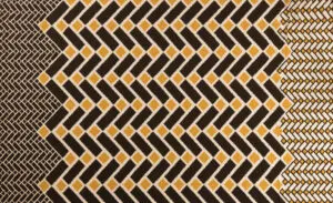 Black and Yellow Geometric 4-Way Stretch
