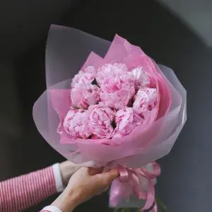 Пионы розовые 9 шт