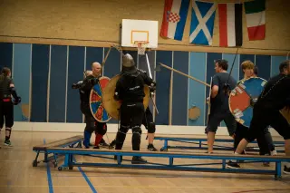Viking zwaardvechten actie
