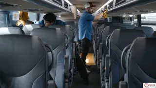 Bus interior cleaning Bay Area