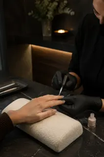 Nude manicure service at Best Nails and Spa