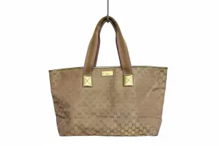 Gucci GG Canvas Tote Bag - Gold