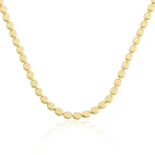 14K Gold Plated Diamond Cut Mini Discs Chain