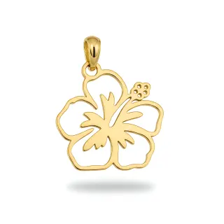 Stainless Steel Silver Maga Flower Hollow Pendant