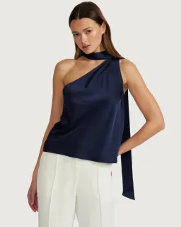 NIA TIE NECK TOP