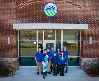The Environmental Solutions Group team outside their office in Greensboro, North Carolina