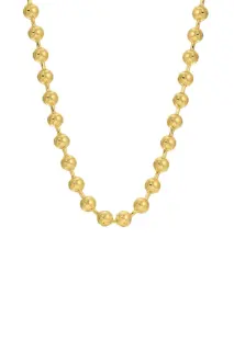 8mm Ball Chain Necklace - Gold