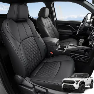 Toyota Tacoma 2024–2026 Upgraded Full Coverage Premium Faux Leather Custom Car Seat Covers