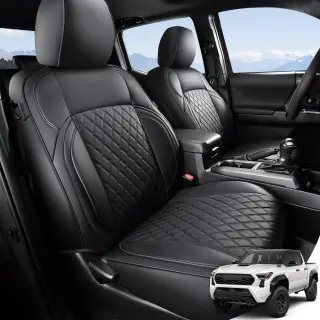 Toyota Tacoma 2016–2023 Upgraded Full Coverage Premium Faux Leather Custom Car Seat Covers