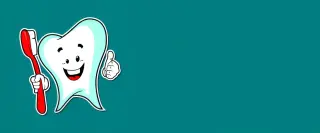 Picture of a teeth with brush cartoon