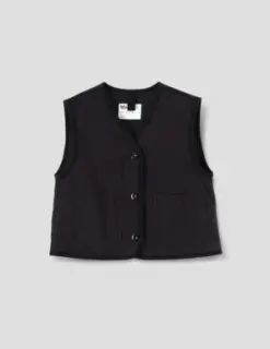 MHL. Weste Soft Cotton Twill Black