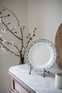 Antique French Dinner Plates | Ribbons & Roses