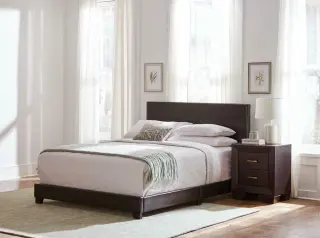 Faux Leather Upholstered Full Bed Available in Twin, Queen, King and Cal king sizes