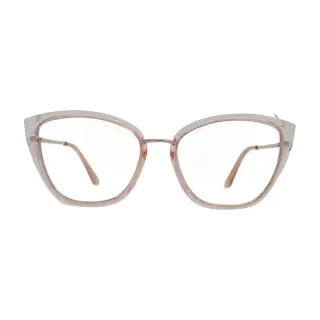 Blush Pink Crystal Cat Eye Glasses for Women – N084