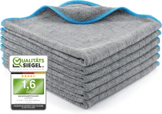 LICARGO® Lackschonende Mikrofasertücher mit 380 GSM – extrem saugstark und schonend weich – fusselfreie Poliertücher für die Pflege von Auto und Motorrad – Auto Microfasertücher – 40 x 40 cm (6)