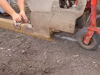 Troweling stamping texturing