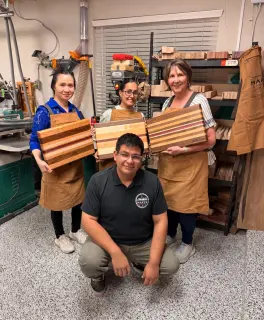 Woodshop was never “just for the boys.” 🪚✨ One of our favorite things about Las Vegas Maker Studio is seeing so many women step into the shop, pick up a tool, and make something they’re genuinely prou