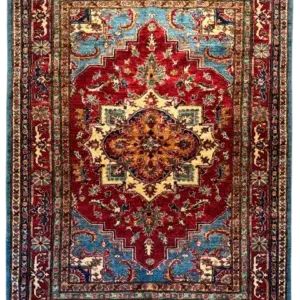 Hand knotted Afghan Kazak Wool Rug – 5’0″ x 7’0″
