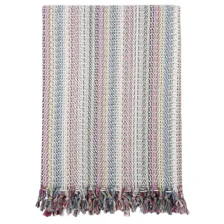 Cotton Throw Blanket - Fishbone Weave