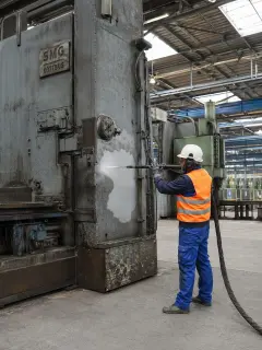 Trockeneisreinigung Industriemaschine