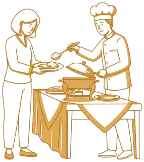 Chana's Banquets & Catering Illustration