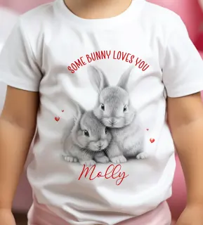 Personalised Childs Bunny T-Shirt