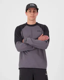 Quad Merino Fleece Pullover - Volcano / Black | Men's Sweater