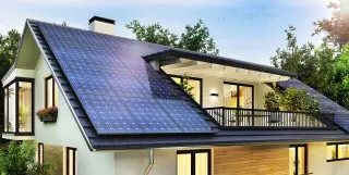 solar panels on the roof of a home