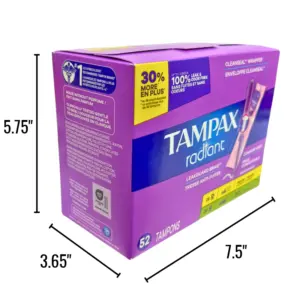 Wholesale Brand Name Tampax Tampons, Regular & Super 52 Pack ($0.44 Each)