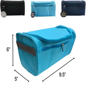 Wholesale Travel Toiletry Bag, Assorted Colours – 6″ x 5″ x 9.5″
