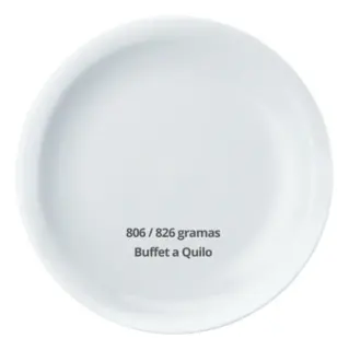 30 Prato Raso Buffet Kilo Peso 806 A 826gr Porcelana Schmidt