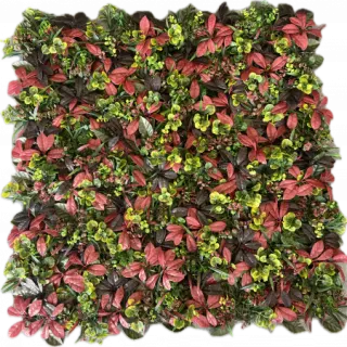 Autumn Artificial Green Wall 1m x 1m