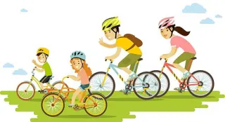 fietsen familie