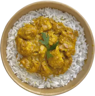 Pollo al curry con arroz