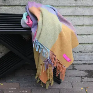 Southampton Geometric Merino Wool Throw - Kaleidoscope