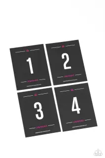 Paparazzi Black Live Number Cards