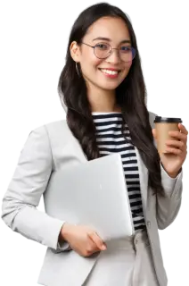 Woman holding coffee