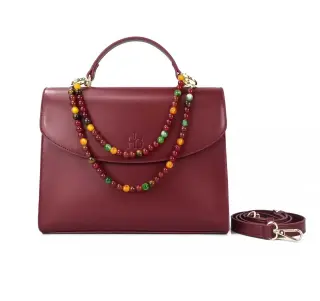 Women's Handbag - Adorn Handbag| Elegant Spacious Burgundy PU Leather