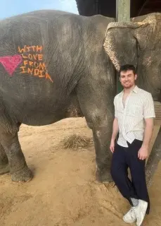 Champa in elephant sanctuary Jaipur