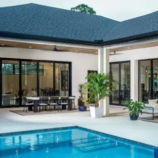 Hurricane impact sliding patio doors