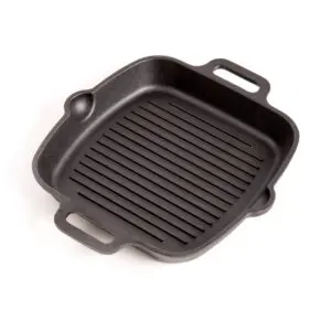 Cast Iron Seasoned Grill Pan without handle 9 Inch