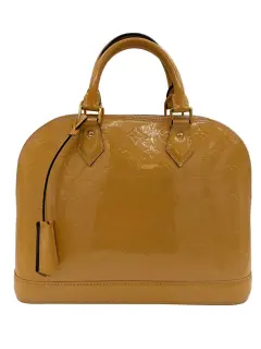 Louis Vuitton Alma Monogram Vernis PM in Beige