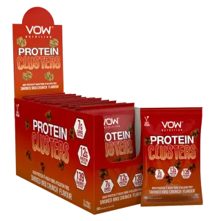 VOW Nutrition Protein Clusters Smoked BBQ Crunch x 12 Pack