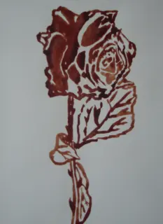 Laurent dead roses blood aids sida art peinture painting