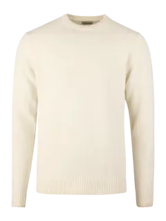 Offwhite Carded Merino Wool Sweater