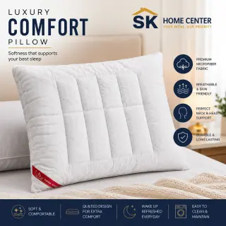 Luxury Magnetic Comfort Pillow – Soft Microfiber Sleeping Pillow with Breathable Mesh Design
