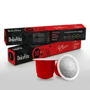 Dolce Vita INTENSO kapsulės | 50% Arabica / 50% Robusta (Nespresso* sistema) 10 kap.