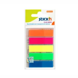 ΣΕΛΙΔΟΔΕΙΚΤΕΣ Stick’N ΠΛΑΣΤΙΚΟΙ 42x12mm NEON ΣΕΤ 5χ25Φ